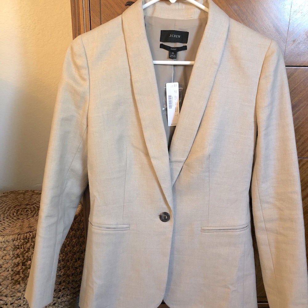 J. Crew Parke Stretch Linen Blazer